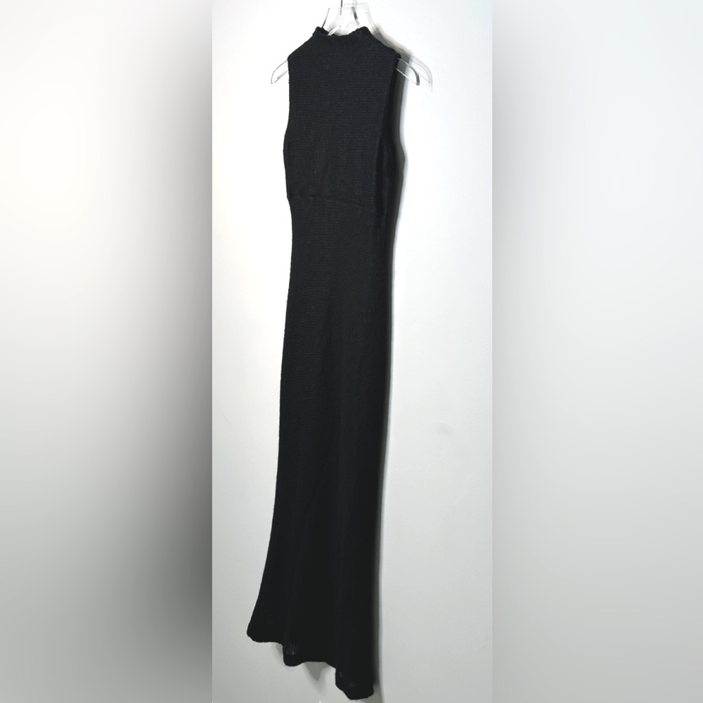 La Perla Black Maxi Mohair Wool Blend Sleeveless Sheath Dress Size 42 - Picture 8 of 12